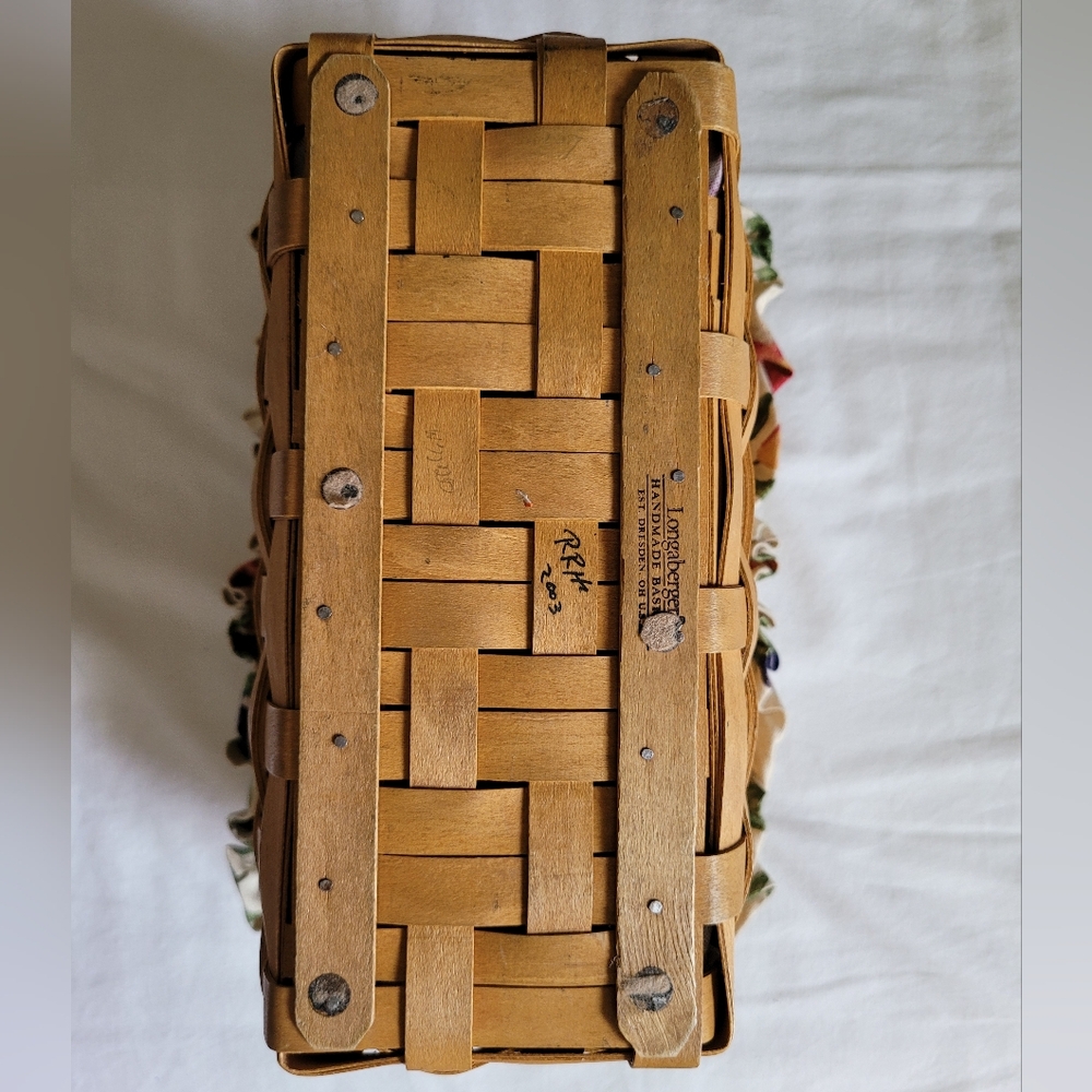 Longaberger Medium Boardwalk Basket Purse with Protector and 7 Liners, GUC - Picture 5 of 15